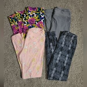 LuLaRoe Women's Leggings - Multicolor, Pink, Gray